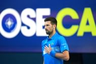 Novak Djokovic at the 2025 Australian Open. (Source: Getty)